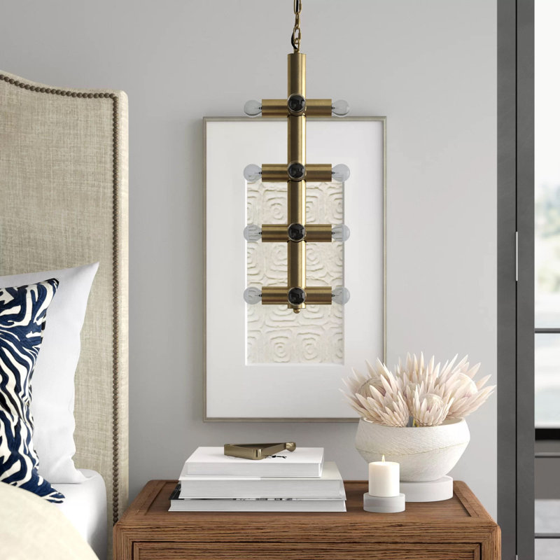 Antique Brass 16-Light Mini Chandelier