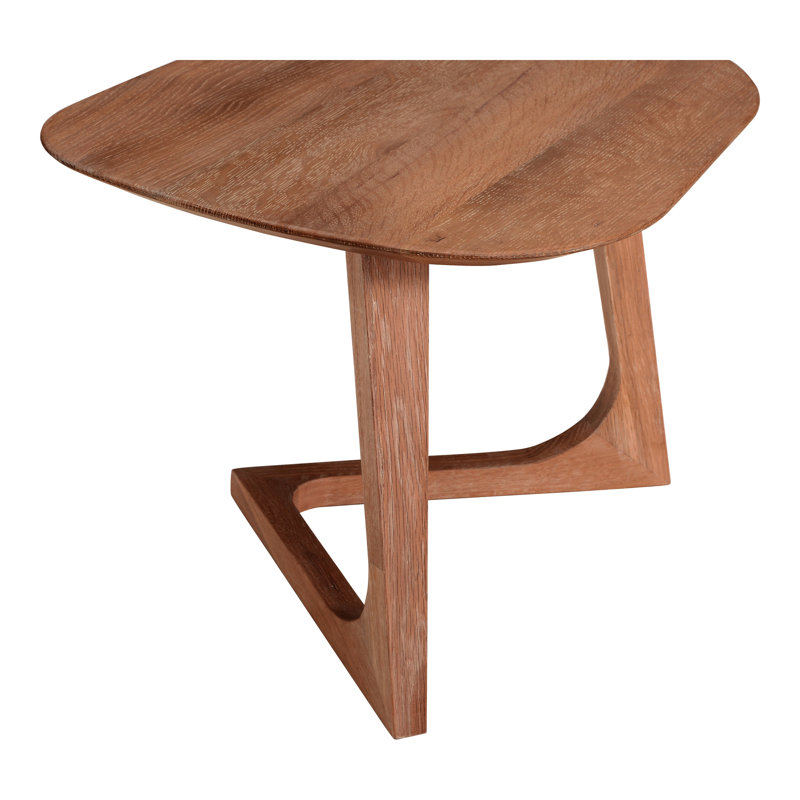 Mid-Century Modern Oval Walnut End Table