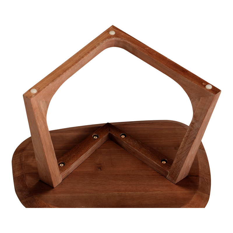 Mid-Century Modern Oval Walnut End Table