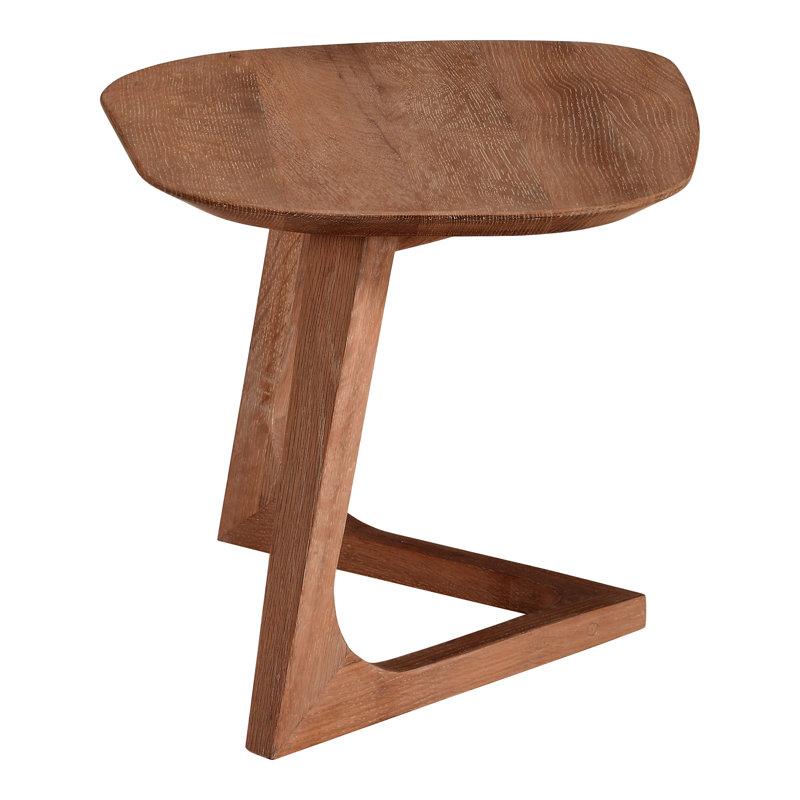 Mid-Century Modern Oval Walnut End Table