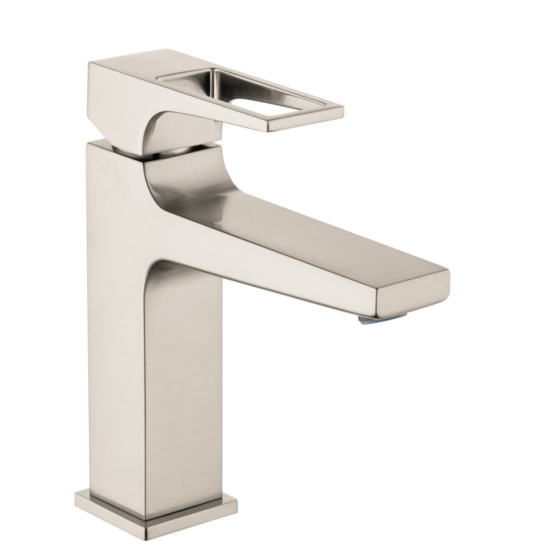 Brushed Nickel Modern Single Hole Bathroom Faucet