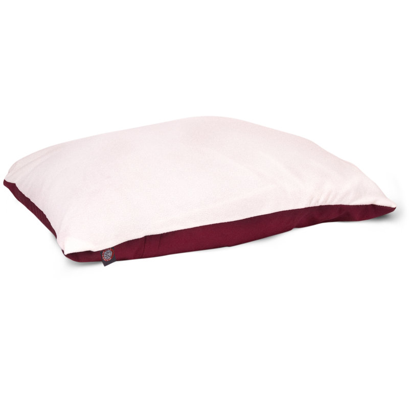 Burgundy Faux Sheepskin Medium Outdoor Pet Bed