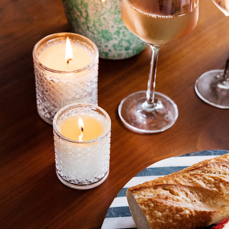 Mediterranean Jasmine Scented Soy Candle with Silver Lid