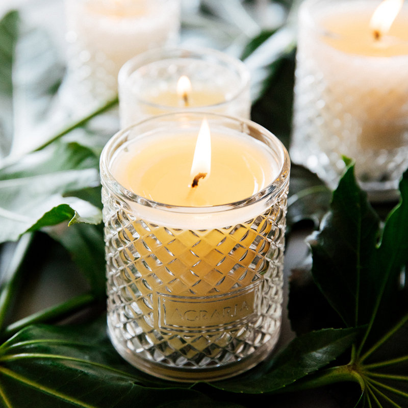 Mediterranean Jasmine Scented Soy Candle with Silver Lid