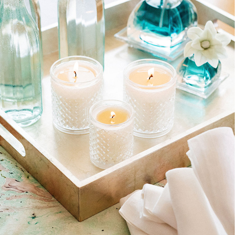 Bitter Orange Scented Soy Candle in Crystal Glass