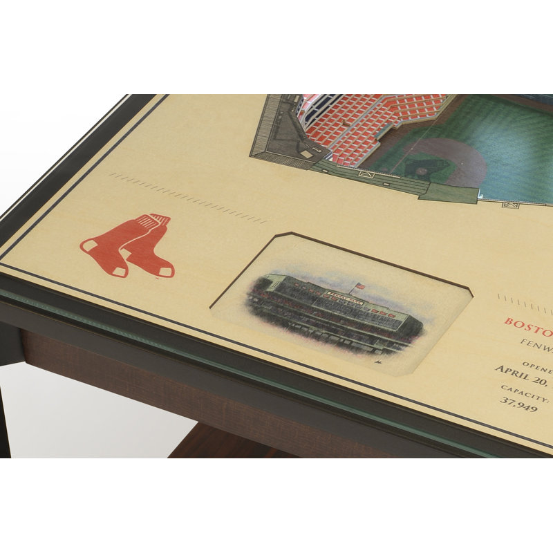 Boston Red Sox 25-Layer Lighted Stadium Replica Wood & Glass End Table