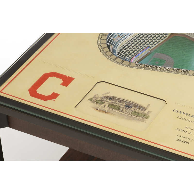 Boston Red Sox 25-Layer Lighted Stadium Replica Wood & Glass End Table