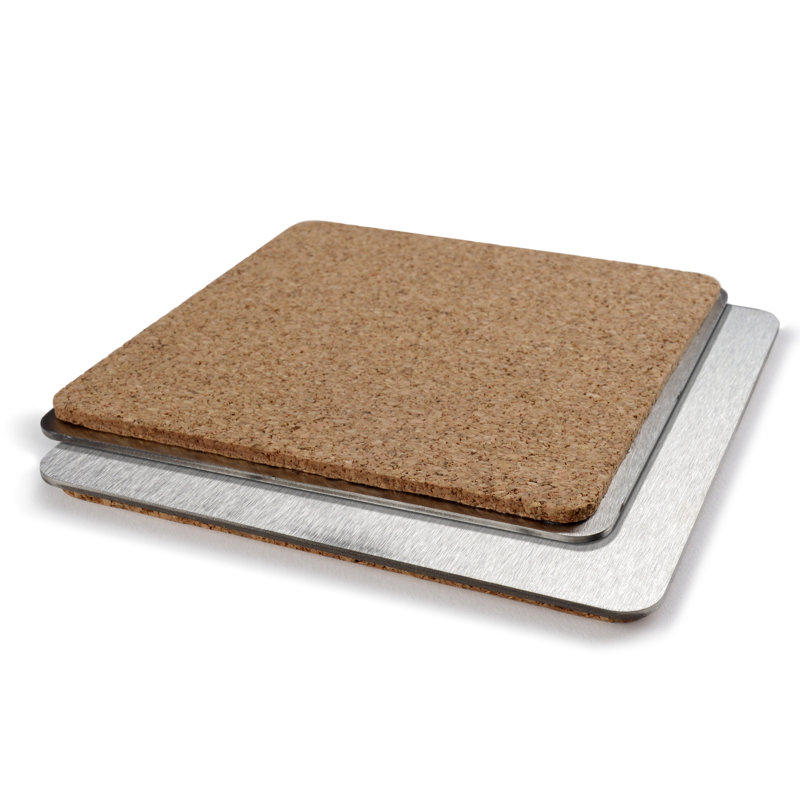Iowa Hawkeyes Stainless Steel and Cork Coaster Set