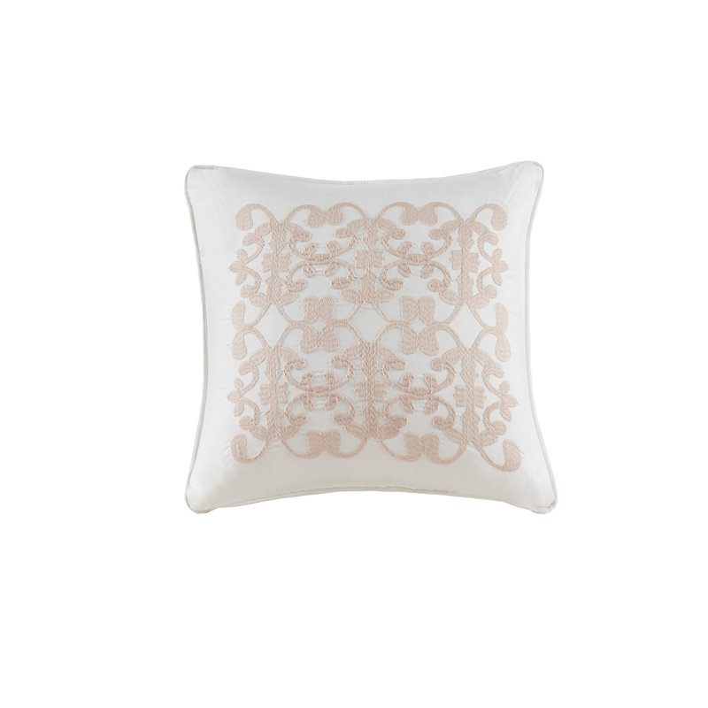 Celeste White Microfiber King Comforter Set with Ruffles