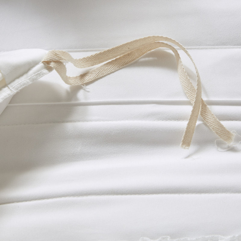 White Ruffled Microfiber King/Cal King 4-Piece Duvet Set