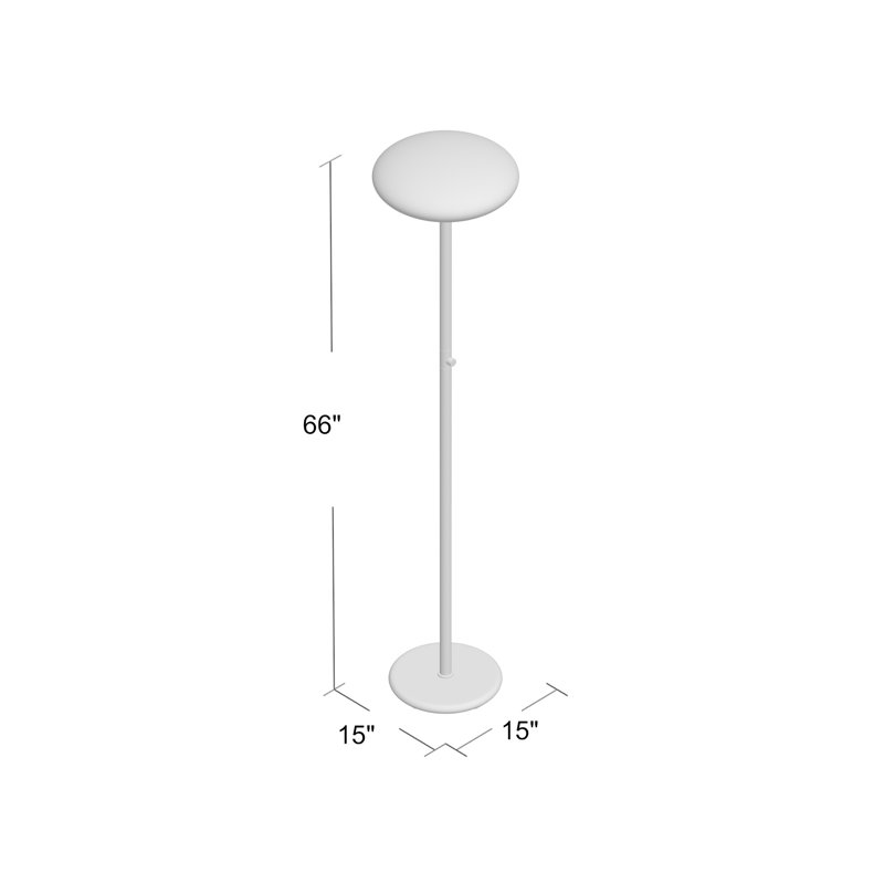 Elegant Ovo 66'' Torchiere in Deep Patina Bronze with Frosted Glass Shade