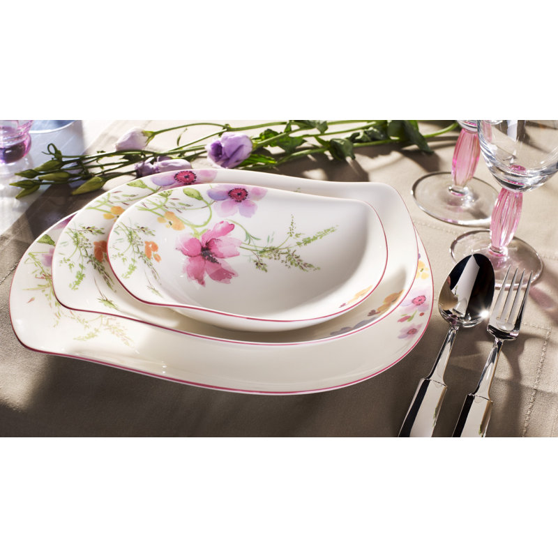 Mariefleur 11.5" Floral Ceramic Deep Bowl