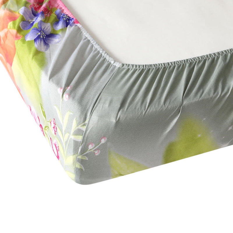 Queen Size Multicolor Floral Cotton Duvet Cover Set