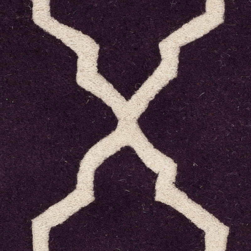 Hand-Tufted Elegance Dark Blue Wool 5' x 8' Rectangular Rug