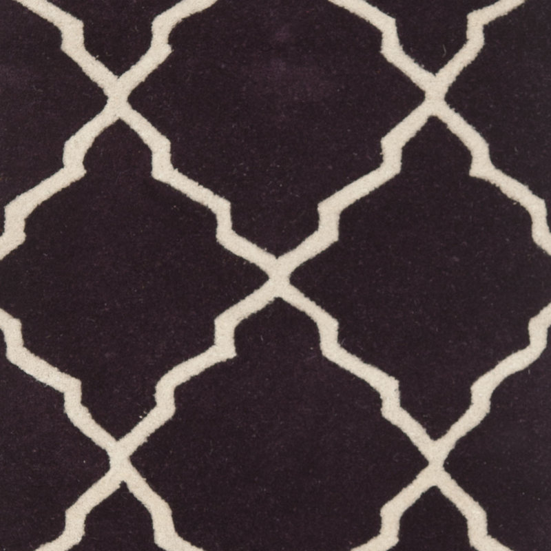 Hand-Tufted Elegance Dark Blue Wool 5' x 8' Rectangular Rug