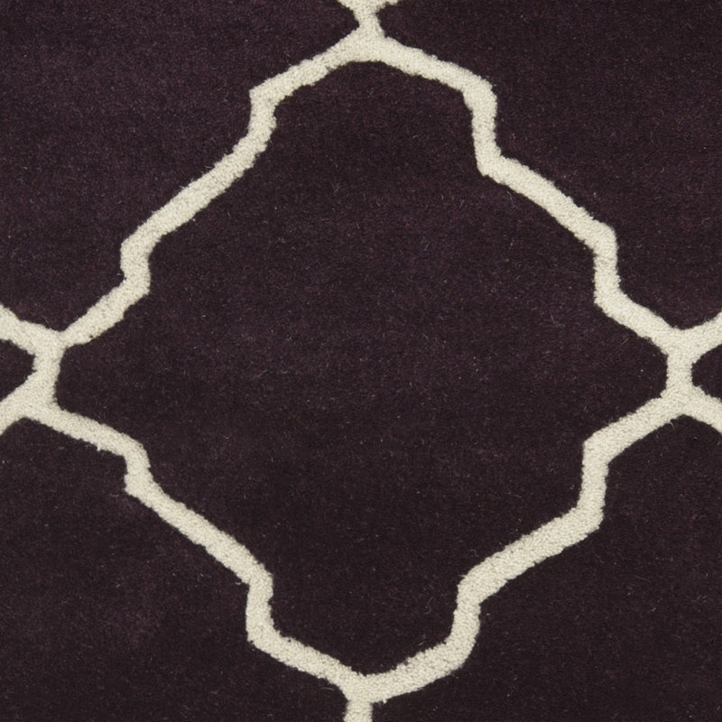 Hand-Tufted Elegance Dark Blue Wool 5' x 8' Rectangular Rug