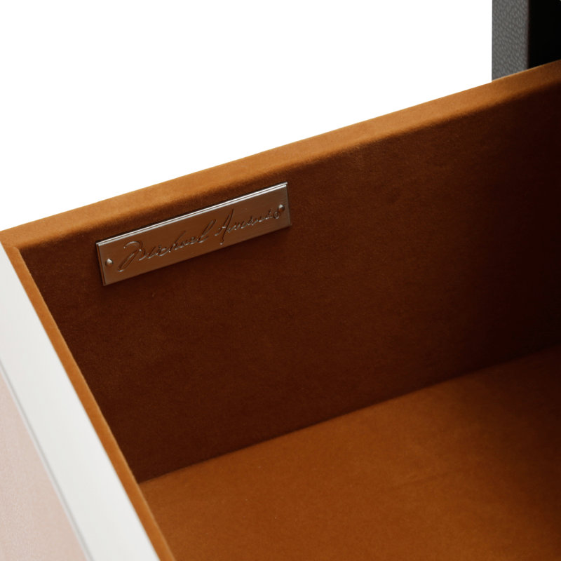 Diablo Orange and Brown 2-Drawer Transitional Nightstand