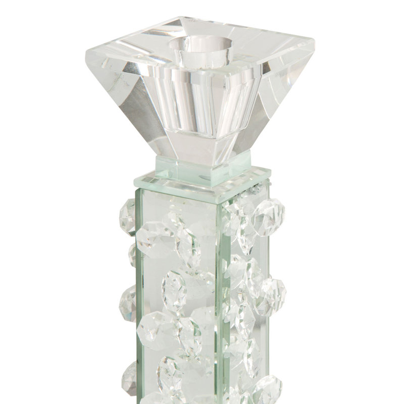Montreal 13.75'' H Sleek Glass Tabletop Candlestick