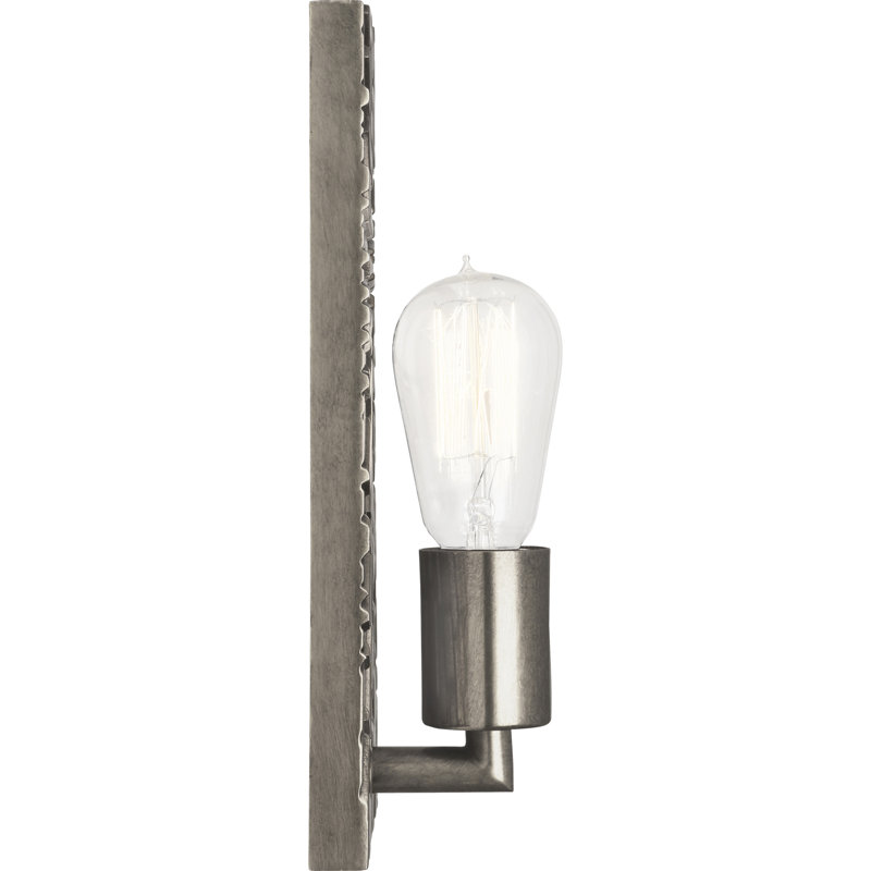 Antiqued Polished Nickel Plug-In Wall Sconce