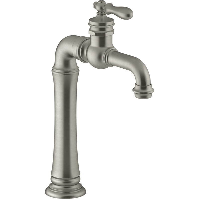 Vibrant Brushed Nickel Single Handle Bathroom Faucet