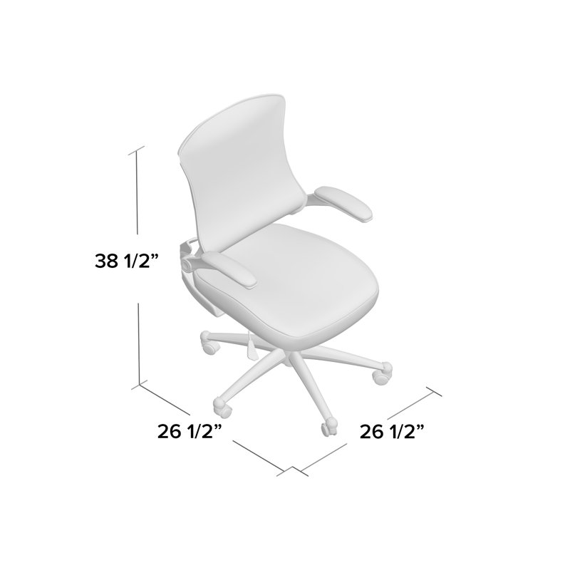 ErgoFlex Black Mesh and Leatherette Adjustable Task Chair