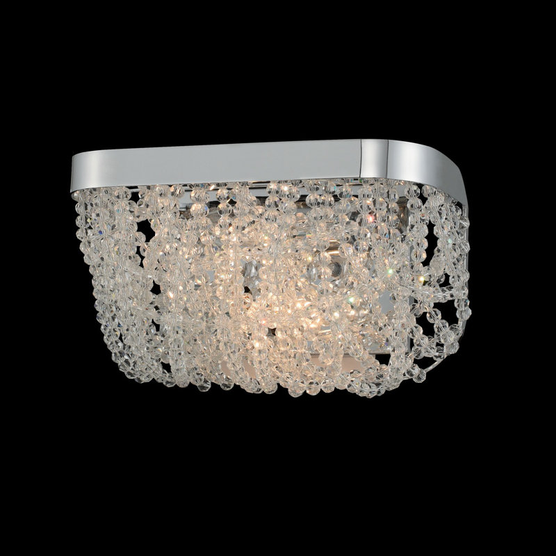 Lana Chrome Dimmable Crystal Beaded Wall Sconce