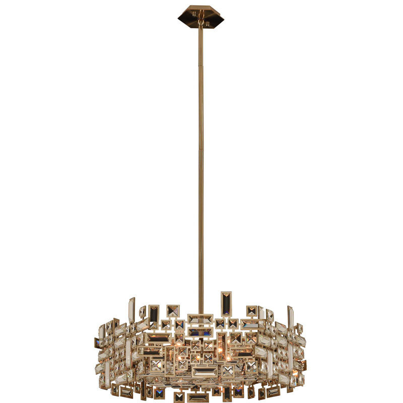 Vermeer 24'' Gold Crystal Empire Chandelier