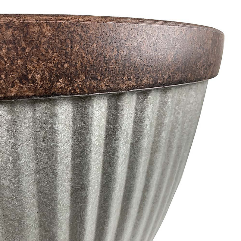Westlake 20.5" Rustic Brown Resin Outdoor Planter