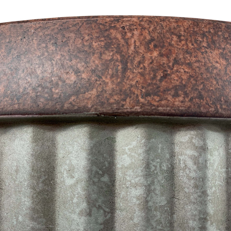 Westlake 20.5" Rustic Brown Resin Outdoor Planter