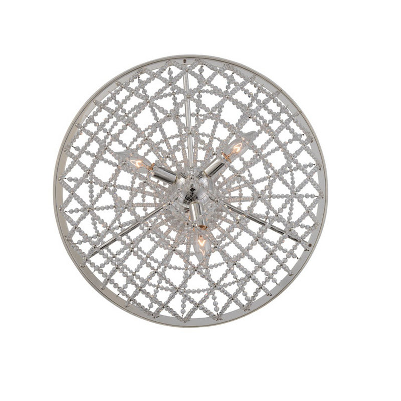 Felicity 20" Crystal and Silver Empire Chandelier
