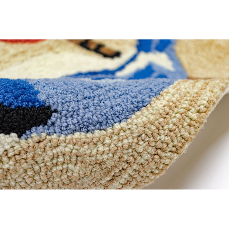 Frontporch Hand-Tufted Blue Birds Indoor/Outdoor Easy Care Rug