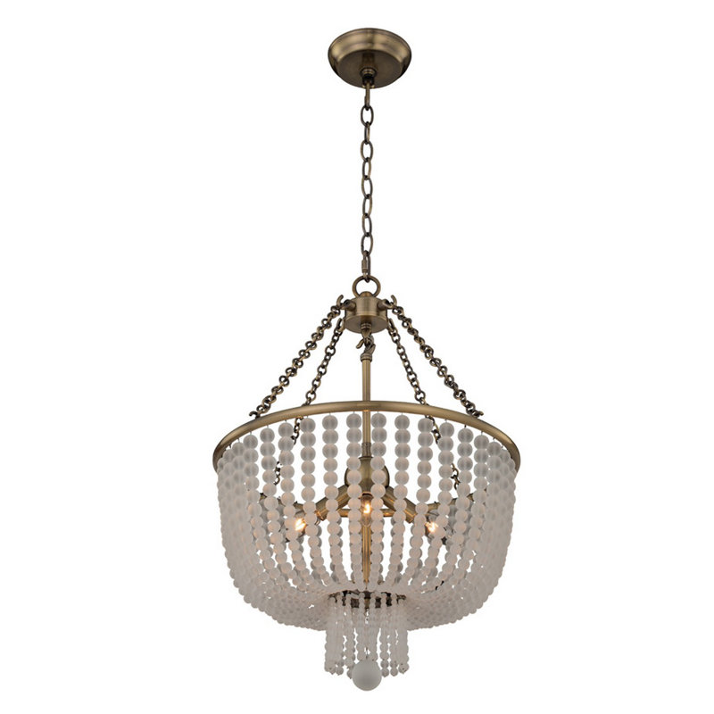 Esperanza Frosted Glass and Gold Empire Chandelier
