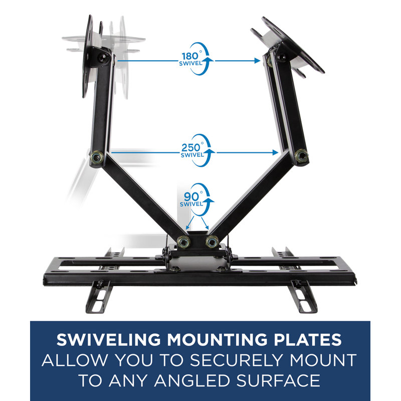 CornerFlex Full-Motion Dual Arm TV Wall Mount Bracket, 32"-55", 66 lbs Capacity