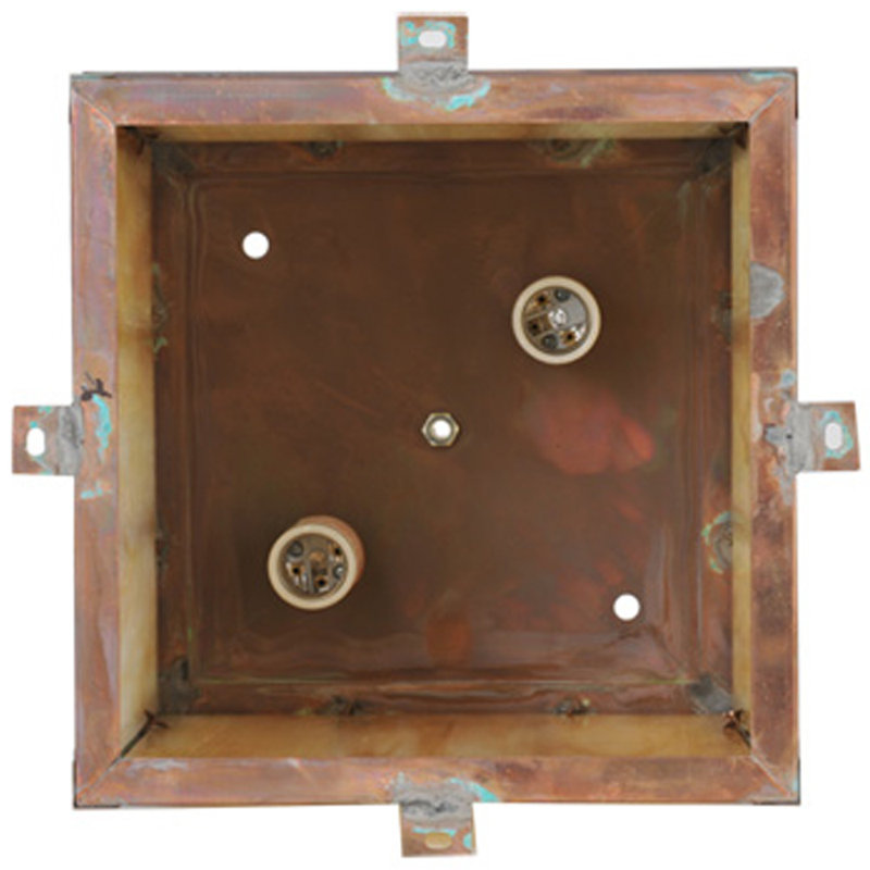 Seneca 16" Vintage Copper Double Bar Mission Pier Mount Light