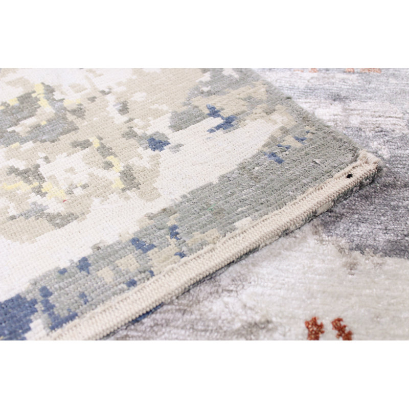 Cascade Hand-Knotted Multicolor Viscose 6' x 9' Rug