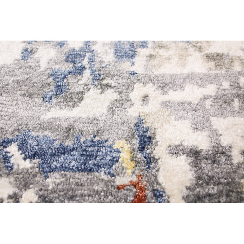 Cascade Hand-Knotted Multicolor Viscose 6' x 9' Rug