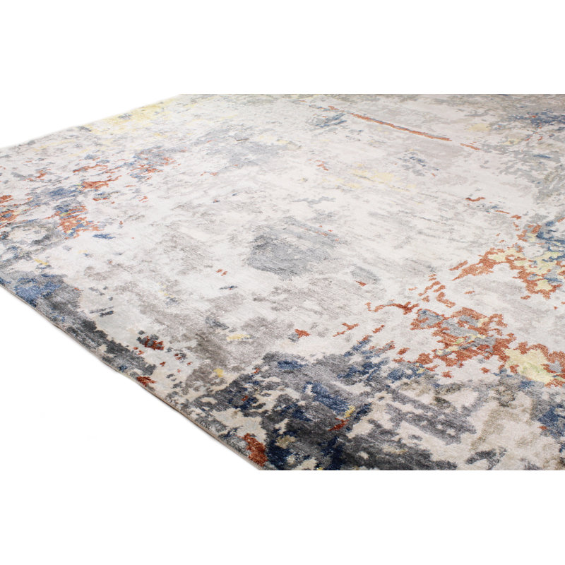 Cascade Hand-Knotted Multicolor Viscose 6' x 9' Rug