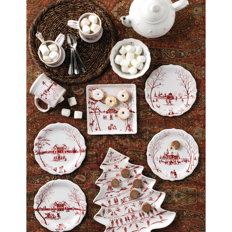 Winter Frolic Red and White Ceramic Mug, 13oz