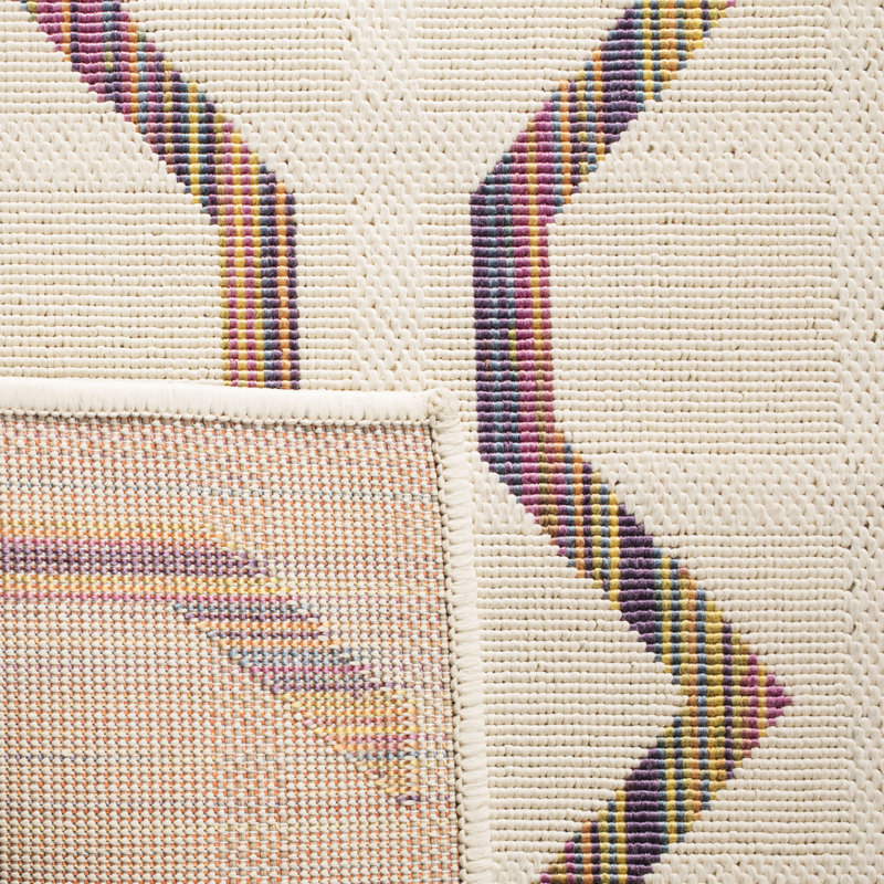 Multicolor Stripe Tufted Handmade Rectangular Rug