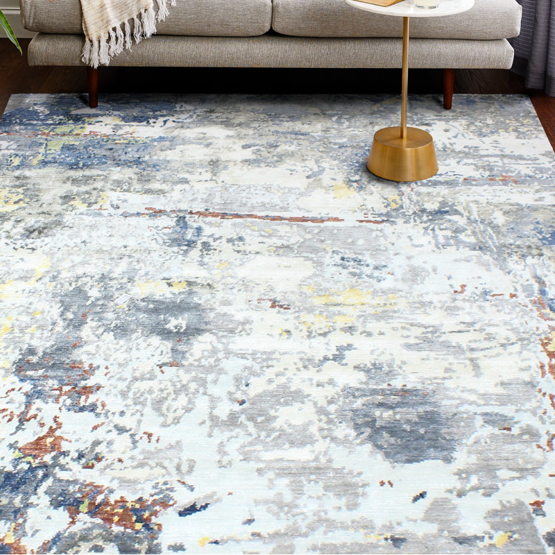 Cascade Hand-Knotted Multicolor Viscose 6' x 9' Rug