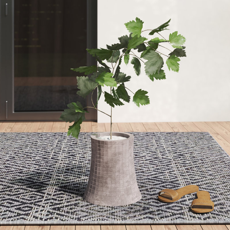 Medium Gray Concrete Nuclear Plant Inspired Planter