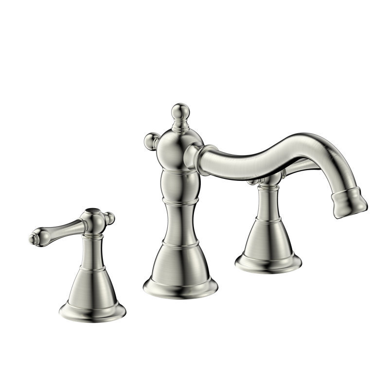 Brushed Nickel Double Handle High Arc Roman Tub Faucet
