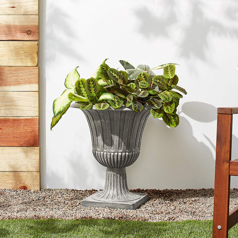 Eco-Friendly Medium Worthington Urn Planter in Cement Finish