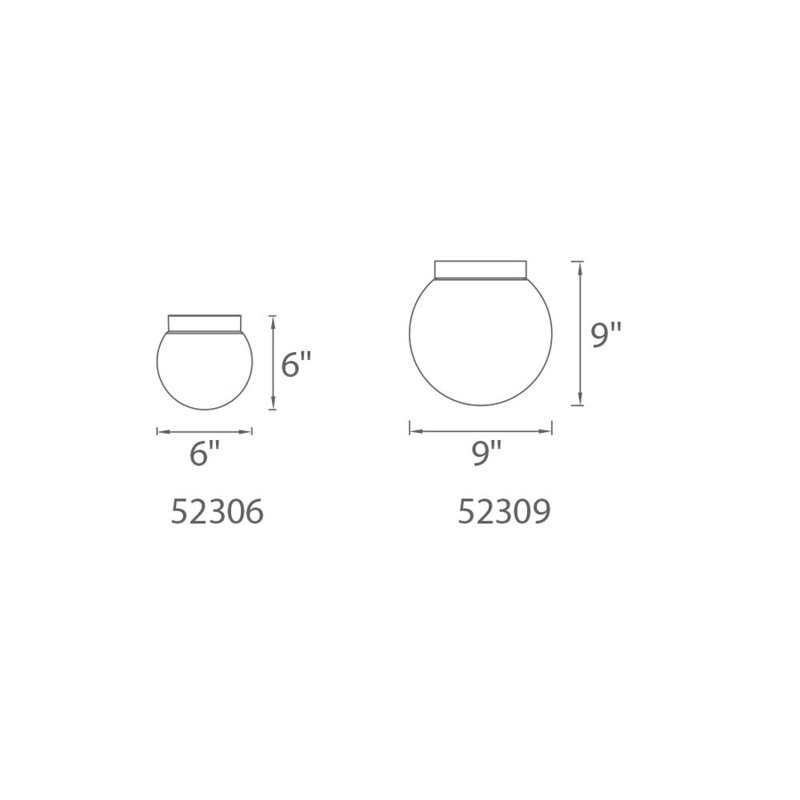 Luminous Globe 6" White LED Flush Mount for Indoor/Outdoor