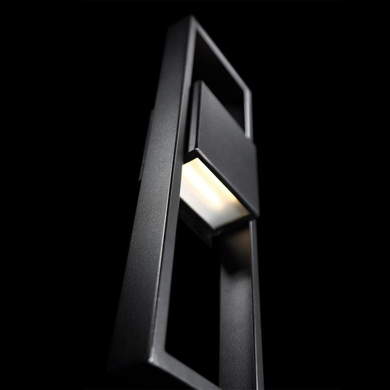 Minimalist Black Aluminum 18" LED Wall Sconce with Dimmable Light
