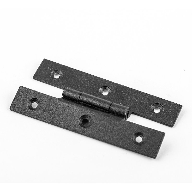 Black Wrought Iron 3.5" Offset H Cabinet Hinges Pack of 10