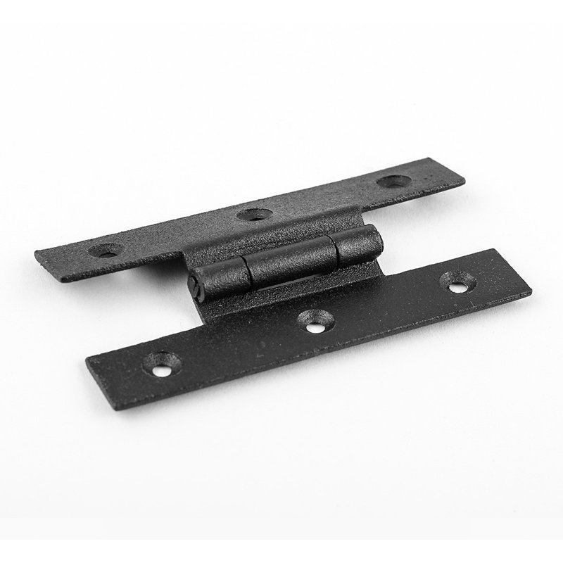 Black Wrought Iron 3.5" Offset H Cabinet Hinges Pack of 10