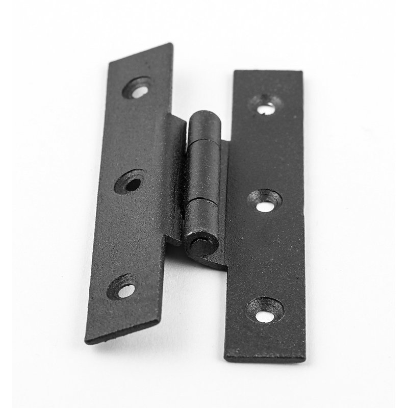 Black Wrought Iron 3.5" Offset H Cabinet Hinges Pack of 10