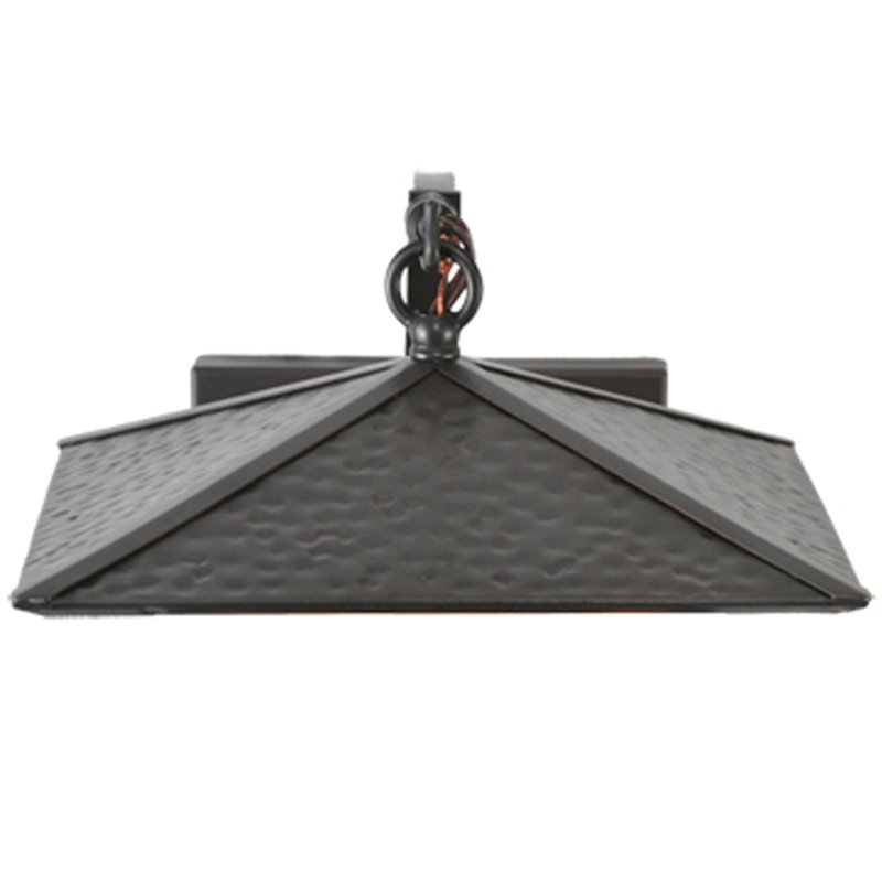 Craftsman Brown and Beige Glass Wall Sconce