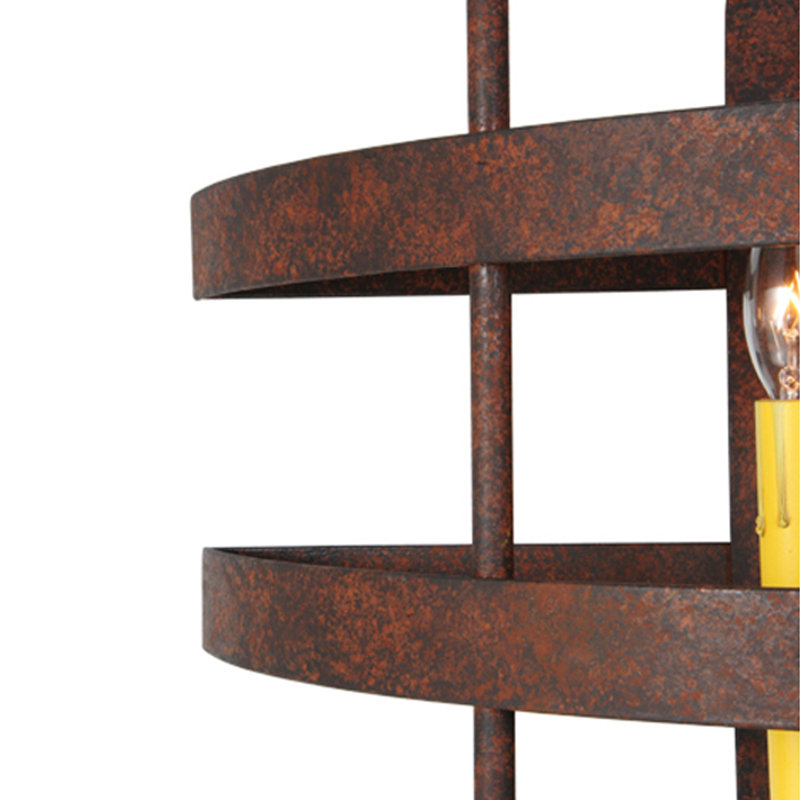 Rusty Nail Finish Industrial 2-Light Candle Sconce